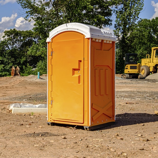 how often are the porta potties cleaned and serviced during a rental period in Richmond Dale